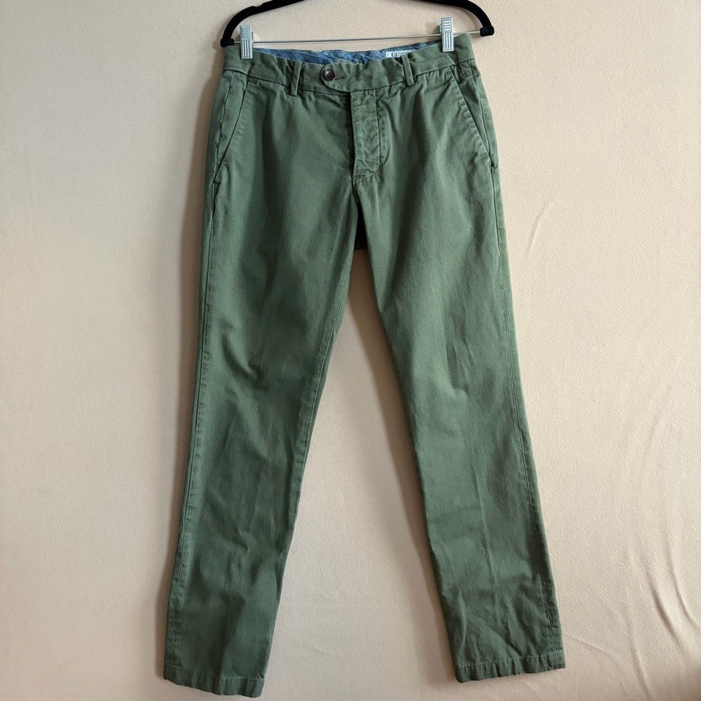 Gustin Japan Eucalyptus Green Slim Chino Pants 30x31
